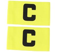 Anneome 2Pcs Adjustable Football Captain Armband Wear Resistant Colored Bands for Soccer Rugby Basketball Elastic Sport Player Bands for Team Sports Enthusiasts