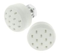 Anneome 2Pcs Adjustable Rubber Roller Skate Toe Stoppers with 15.2Mm Bolt Mint Green Honeycomb Brake Plugs for Double-Row Quad Skates Replacement Brake Accessories for Outdoor and Indoor