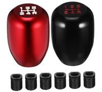 Anneome 2pcs Aluminium Alloy Gear Shifter Knobs with Adapters Speed Manual Stick Shift Knob for Cars Precision Machined Replacement Handles Easy Installation and Sleek Design