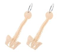 Anneome 2pcs Anatomically Accurate Human Spine Keychain Highly Detailed Miniature Vertebrae Model Pendant for Medical Teaching Doctor Gift and Anatomy Display Accessory
