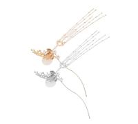 Anneome 2pcs Ancient Chinese Costume Hairpin Metal Flower Tassel Hair Sticks for Hanfu Lightweight Comfortable Chinese-style Hairpins Easy to Use and Maintain Elegant Retro Headdress