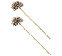 Anneome 2Pcs Antique Brass Cigar Draw Enhancer with Peacock Design Portable Metal Cigar Punch and Cleaning Needle for Repairing Tight Draws and Improving Airflow