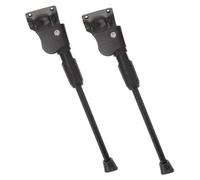 Anneome 2pcs Bike Kickstand for Mountain and Road Bikes Stable Folding Side Stand with Rear Mount Quick Release Compatible Metal Support in Black