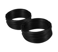 Anneome 2pcs Black Coated Floral Wire Meters Flexible Bendable Craft Wire for Gardening Plant Ties Trellis Wreath Making and Flower Arrangement