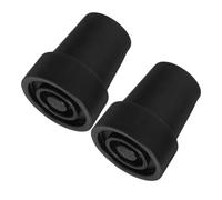 Anneome 2pcs Black Rubber Tips for Walking Sticks Non Slip Replacement Feet for Hiking Poles Canes Durable Shock Absorbing Design with Enhanced Traction