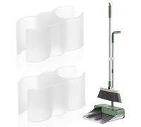 Anneome 2pcs Broom-Dustpan Securing Set Double Clip Plastic Adapter Tool Cleaner Attachment Easy Install for Sweeper Dustpan Brush Fireplace Dustpan