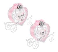 Anneome 2pcs Carriage Candy Boxes for Weddings Cute Heart Shaped Packaging Containers Lightweight Storage Case for Party Favors Treats for Birthdays Anniversaries Special Occasions