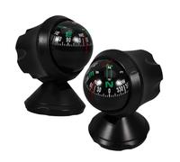 Anneome 2pcs Compact Dashboard Compass Multifunctional Car Navigation Tool with Compass Barometer and Altimeter Durable Design for Vehicle and Outdoor Use