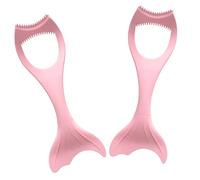 Anneome 2Pcs Compact Silicone Eyeliner Stencil Tool Mermaid Tail Shape Reusable Eyelash Makeup Aid for Daily Use Portable Lightweight Makeup Accessories for Women