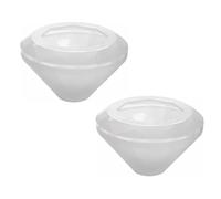 Anneome 2pcs Diamond Ice Block Mold DIY Crystal Epoxy Mold Silicone Craft Making Model Premium Silicone Material White Make Handicrafts Make Animal Ornaments Desktop Ornaments