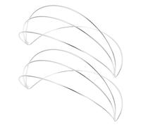 Anneome 2pcs DIY Tiara Accessory and Headdress Frame in White Iron, Easy to Put on Hair Wear Base for Creating Stunning Hairstyles, for Graduation Time, Banquet and Prop Use