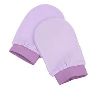 Anneome 2Pcs Double-sided Exfoliating Bath Towels with Strong Cleaning Power Gloves for Whole Body Scrubbing Suitable for Family Use Assorted Violet Colors