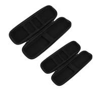 Anneome 2Pcs Electric Toothbrush Case Portable Holder for Travel Semi Shockproof Stylish Design with Extra Mesh Pockets for Charger and Accessories Black Large Small