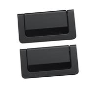 Anneome 2pcs Embedded Invisible Wardrobe Pull Handles Zinc Alloy Flush Concealed Design Rust-Resistant Practical Replacement for Cabinets and Sliding Doors