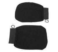 Anneome 2Pcs Exfoliating Bath Gloves for Body Deep Cleansing and Massage Non-slip Shower Scrubbing Mitts for Smooth Skin Black