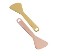 Anneome 2Pcs Eye Cream Spoons and Face Massager Sticks Smooth Makeup Spatulas in Golden and Rose Gold Utensils for Relieving Eye Strain and Applying Creams