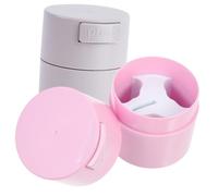 Anneome 2pcs Eyelash Glue Storage Containers Lightweight Ps Material Lash Jar for Eyelash Extensions with Moisture Prevention Suitable for Travel and Families