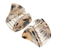 Anneome 2Pcs Fashionable Cat Ear Hair Claw Clips Light Tortoise Shell Acetate Hair Accessories for Women Non-slip Grip Suitable for Thick Thin Curly