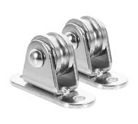 Anneome 2pcs Fixed Traction Pulley Block Heavy-duty Lifting and Direction-changing Wheels for Ceilings Curtains and Pool Shade Accessories Smooth Silent Operation Rope Pulley