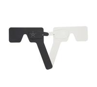 Anneome 2Pcs Handheld Eye Occluder for Vision Test Ergonomic Lightweight Eye Cover in Black White Comfortable Sunken Design for Optometry Exams