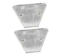 Anneome 2pcs High Visibility Reflective Driveway Markers Iron Polycarbonate Roadside Guardrail Contour Markers Easy Installation Road Pavement Accessory for Night Safety