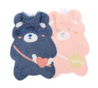 Anneome 2pcs Hot Water Bag Portable Water Injection Hand Warmers with Cute Bear Design Non-Skid Texture for Winter Outdoor Indoor Use Easy to Fill and Heat Preservation Random Color