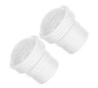 Anneome 2pcs Human Sensor Housing LED Case Smart Motion Light Socket Bed Lighting Sensor Shade Closet Auto Light Case Cabinet Shade White Plastic