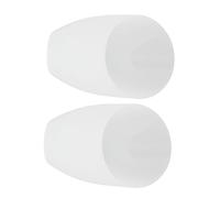 Anneome 2Pcs Inclined Head Plastic Lampshade Bedside Lamp Cover Frosted White Horseshoe Table Lamp Shade Accessories for Living Bedroom Study