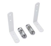 Anneome 2Pcs L-Shaped Corner Brackets Right Angle Screen Clips with Decorative Caps for Office Desk Partition Fixing, Corner Shelf Support Brackets for Home and Workspace