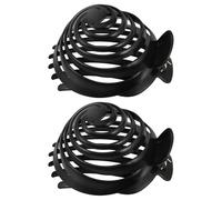 Anneome 2pcs Large No-Slip Spiral Resin Bun Maker Clips for Thick Hair Round Updo Hair Styling Tools Donut Accessories for Women’s Daily and Party Use