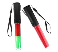 Anneome 2pcs Led Light Wand Set 26cm Red and Green Hook Rechargeable Lights for Night Directing and Air Marshalling