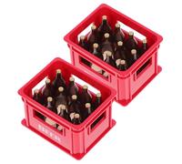 Anneome 2pcs Magnetic Beer Bottle Opener Creative Crate-Shaped Design Portable Lightweight Beer Opener with Vibrant Red Color for Parties and Outdoor Use