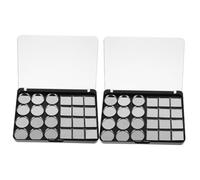 Anneome 2pcs Magnetic Eyeshadow Palette Organizer Makeup Tray with Pan Slots Compact Holder for DIY Eyeshadows Secure Fit for Women