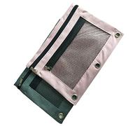 Anneome 2pcs Mesh Pencil Cases Dual Zippers Portable Stationery Holder for High School Pencil Pouch Multiple Compartments