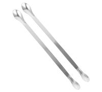 Anneome 2pcs Multi-functional Stainless Steel Sampling Spoon Double-end Weighing Tool for Experiments for Lab Home Bar Compact and Ergonomic Design