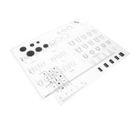 Anneome 2pcs Nail Art Training Mat Silicone Manicure Mat Nail Art Silicone Beginner Salon Training Equipment White