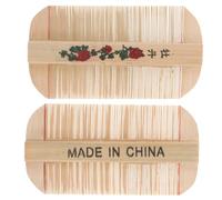 Anneome 2pcs Natural Bamboo Lice Comb Double Sided Fine Tooth Hair Comb for Boys and Girls Pets Dandruff Scalp Psoriasis Treatment