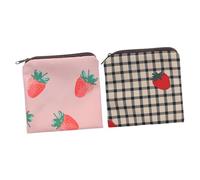 Anneome 2pcs Outdoor Period Pouch Cute Sanitary Napkin Holder for Women Stylish Tampon Bag for Travel and Everyday Use for Storing Menstrual Products and Small Essentials