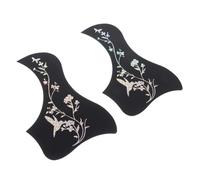 Anneome 2pcs Plastic Guitar Pickguard Sticker Guard Plate Stickers for Guitar Protective Parts Bird Design Silver