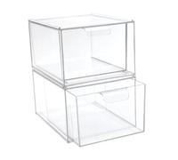Anneome 2pcs Plastic Makeup Storage Boxes with Scratch Protection and Break Resistance, Household Cosmetic Organizer under The Sink Or Birthday