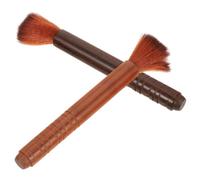 Anneome 2Pcs Portable Erhu Violin Cleaning Brushes for Dust Removal Wood Material Comfortable Grip Suitable for String Instruments Including Ukulele and Erhu Assorted Ebony Colors
