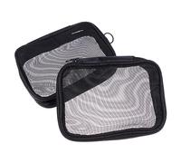 Anneome 2pcs Portable Mesh Travel Toiletry Bag Small Transparent Cosmetic Organizer Pouch for Women Makeup Storage and Toiletries Lightweight Space Saving Personal Care Kit