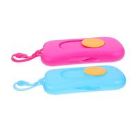 Anneome 2Pcs Portable Wet Tissue Boxes with Silicone Seal Crib and Stroller Hanging Wipes Holders Moisture-Locking PP Napkin Storage Cases for Outdoor Travel and Walking Blue