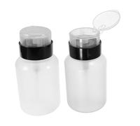 Anneome 2pcs Press Down Nail Remover Bottle Pump Dispenser Refillable Manicure Liquid Container for Easy Precise Dispensing Travel-friendly Sustainable Design