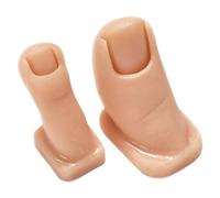 Anneome 2pcs Pure Silicone Fake Feet for Nail Art Practice Realistic Soft Toenail Training Model for Acrylic Nail DIY Durable and Lifelike Practice Toes