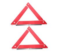 Anneome 2pcs Reflective Warning Triangles for Vehicles Car Emergency Roadside Safety Kit High Visibility Plastic Triangular Warning Tripods for Highway Safety and Breakdowns