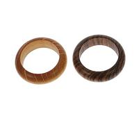 Anneome 2pcs Retro Wooden Finger Vintage Craft Ornaments All-matched Jewelry for Chic Style -grade for Friends and Collectors