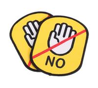 Anneome 2pcs Reusable Dog Id Tags with Social Warning Stickers Pet Safety Labels for Enhanced Visibility and Anti-Loss Protection Clear Identification for Puppies and Dogs