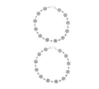 Anneome 2pcs Rhinestone Purse Extender Chain Wide Round Crystal Strap Replacement for Handbags Shoulder Bag Accessory Vintage Glamour Decorative DIY Craft