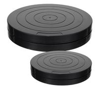 Anneome 2pcs Rotating Clay Sculpture Turntable Dual Sided Plastic Pottery Stand with Slip Surface for Smooth Swivel and Easy Crafting